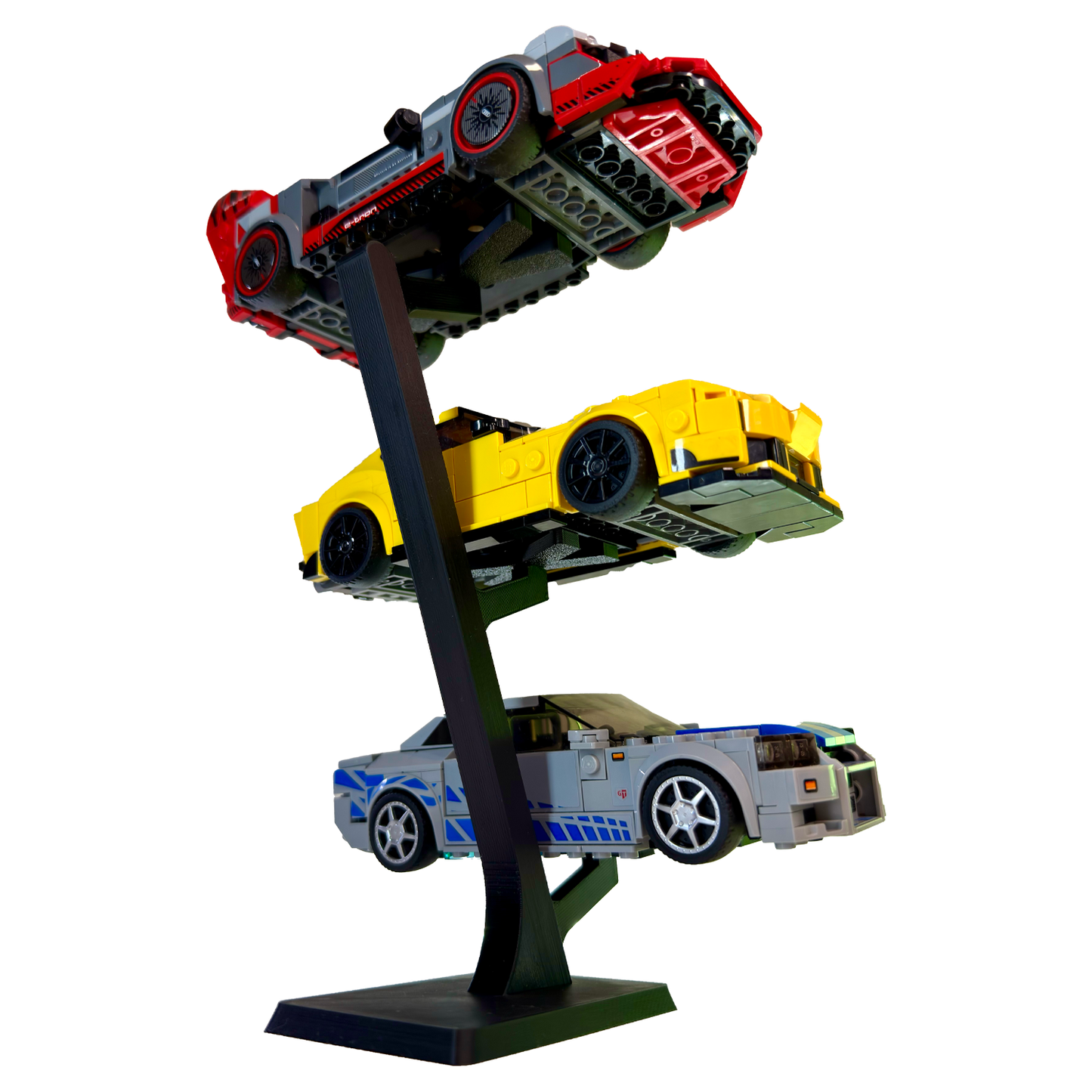 LEGO Speed Champions Display Stand for 3 Cars – 3D Printed Triple Car Holder